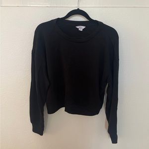 Danskin black l scuba cropped sweater